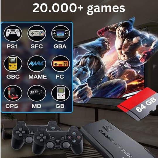 Retro gamestick met 2 controllers